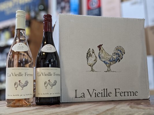 La Vieille Ferme Rose Near Me Wines, Rose 2021, La Vieille Ferme Red 2021 and Ferme rose. Cotes du Ventoux, Perrin Family Wines