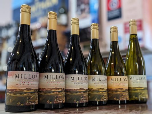 Millon Wines, The Impressionist Pinot Grigio Eden Valley, Shiraz, Tempranillo, Chardonnay, Riesling.