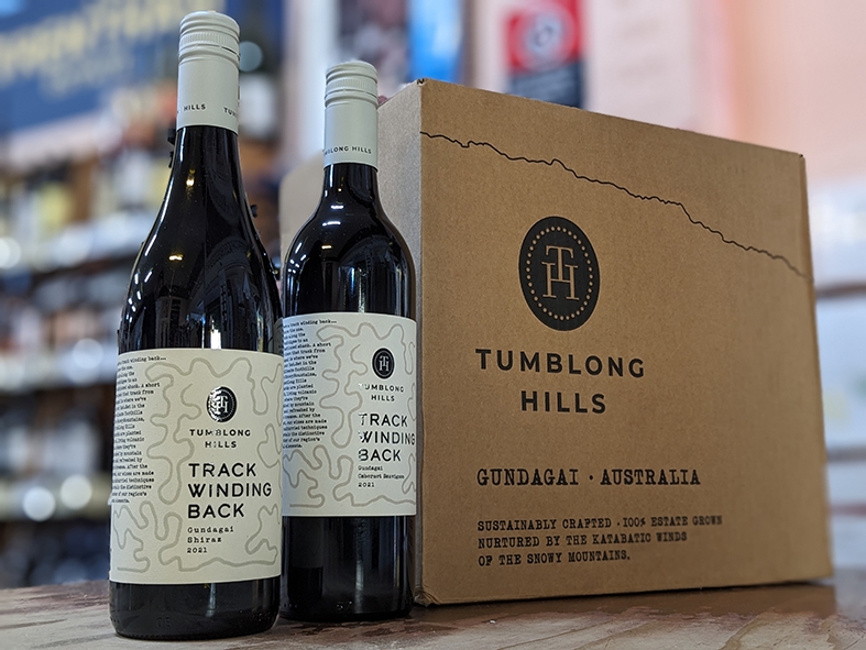 Tumblong Hills Wines, Gundagai Shiraz and Cabernet Sauvignon, Track Winding Back Cabernet Sauvignon and shiraz 2021